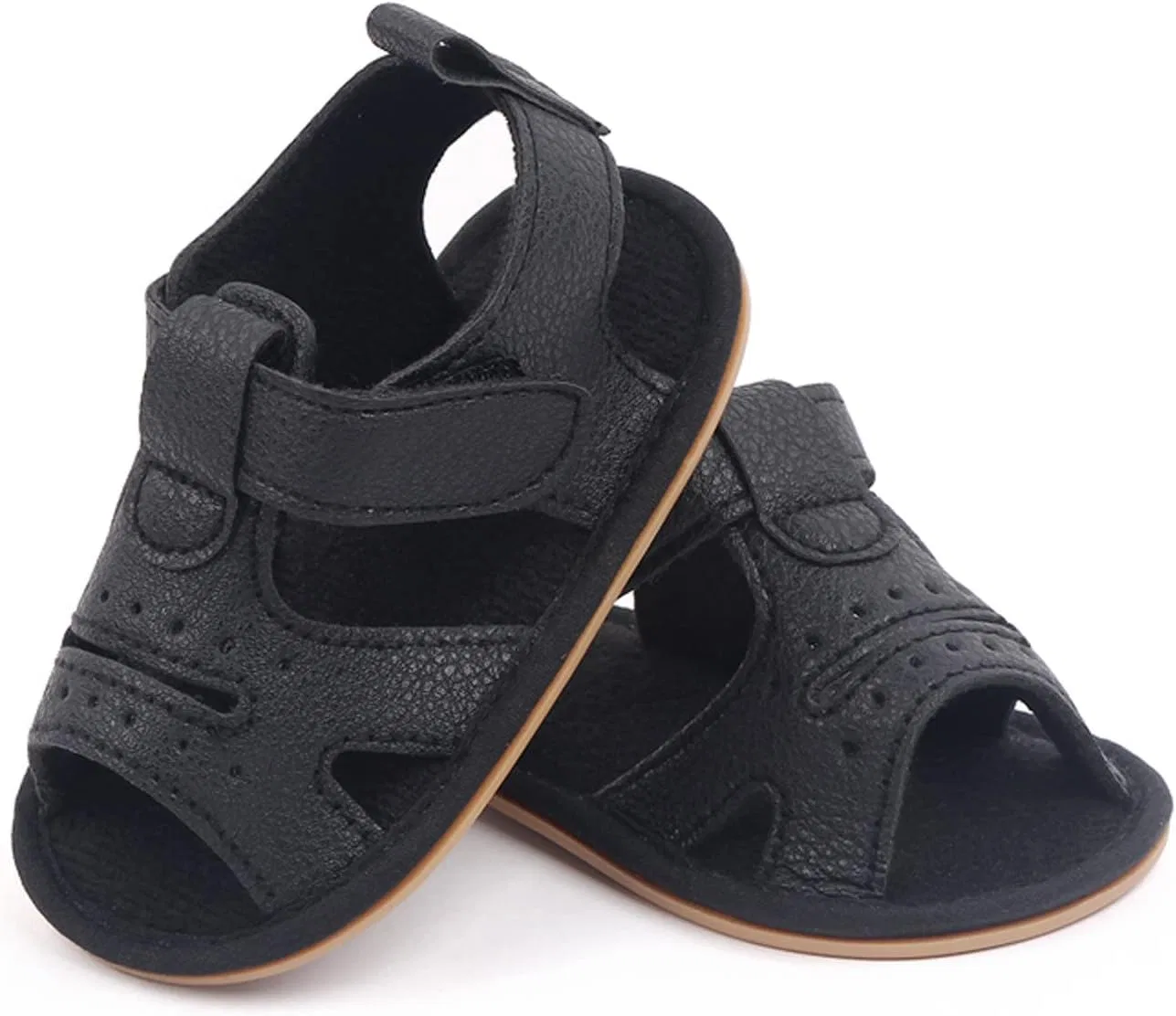 Детские кроссовки для девочек с открытой пяткой, Black — фото 4
