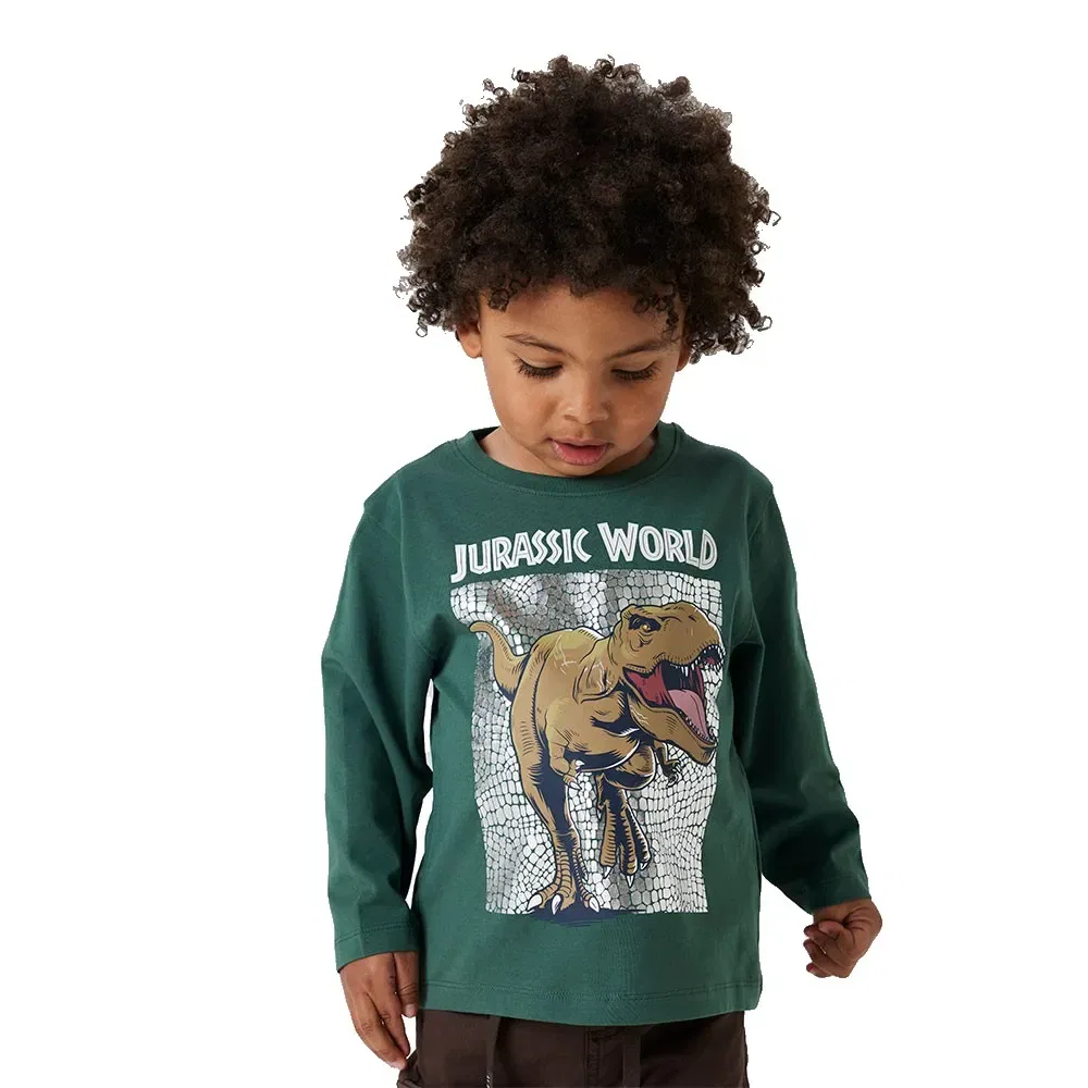 Футболка с длинным рукавом Jewel Jurassic Name It, зеленый