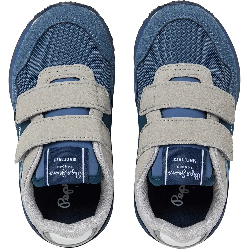 Детские кроссовки для мальчиков с липучками Pepe jeans London Essence, Blue — фото 2