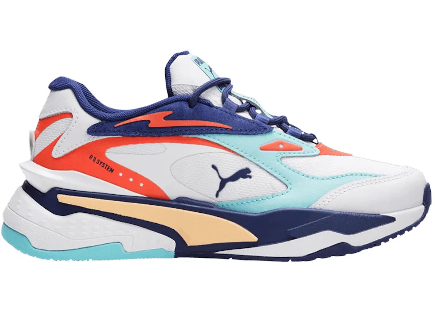 Детские кроссовки Lifestyle RS-Fast Courtside Puma, White/Angel Blue/Elektro Blue