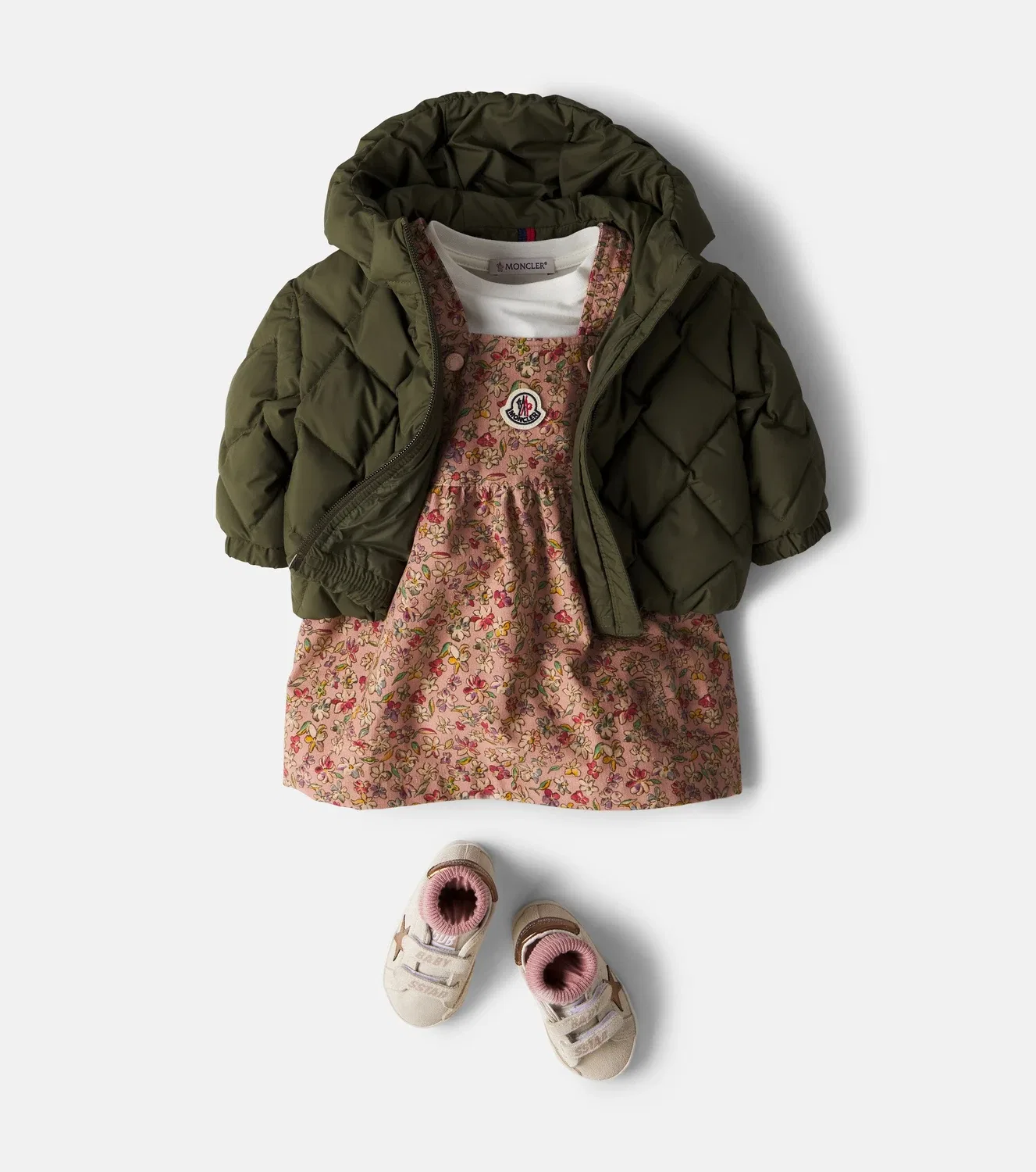 Пуховик с капюшоном Ava, Moncler Enfant, зеленый — фото 2