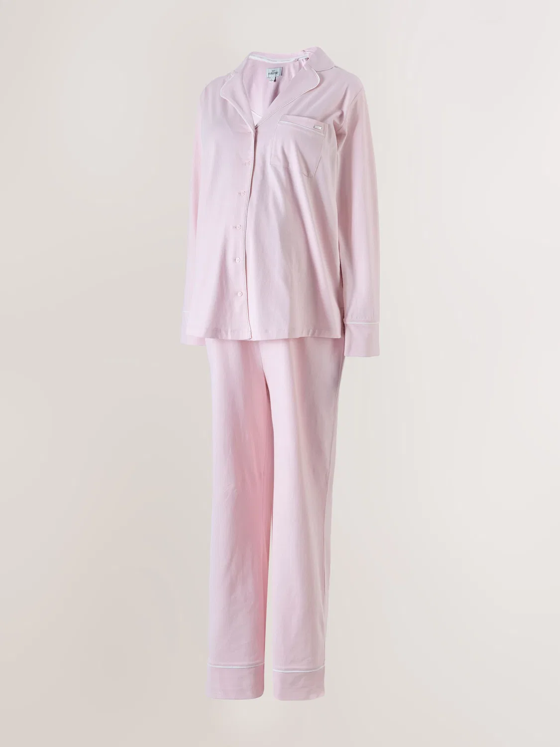 Пижама женская, хлопковая, Maternity Jersey Button Through Next, розовый
