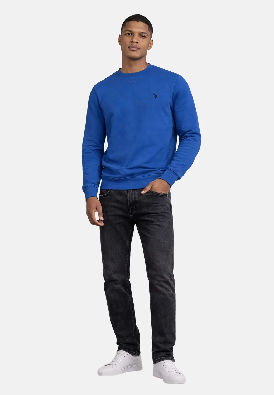 Мужской свитшот с круглым вырезом U.S. Polo Assn., Cobalt — фото 3