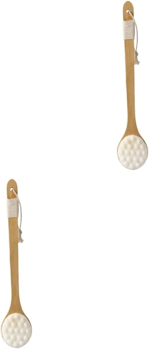 Щетка для тела Cat Claw, Alipis, набор 2 шт, 39.5x6.5 см, White, Khaki