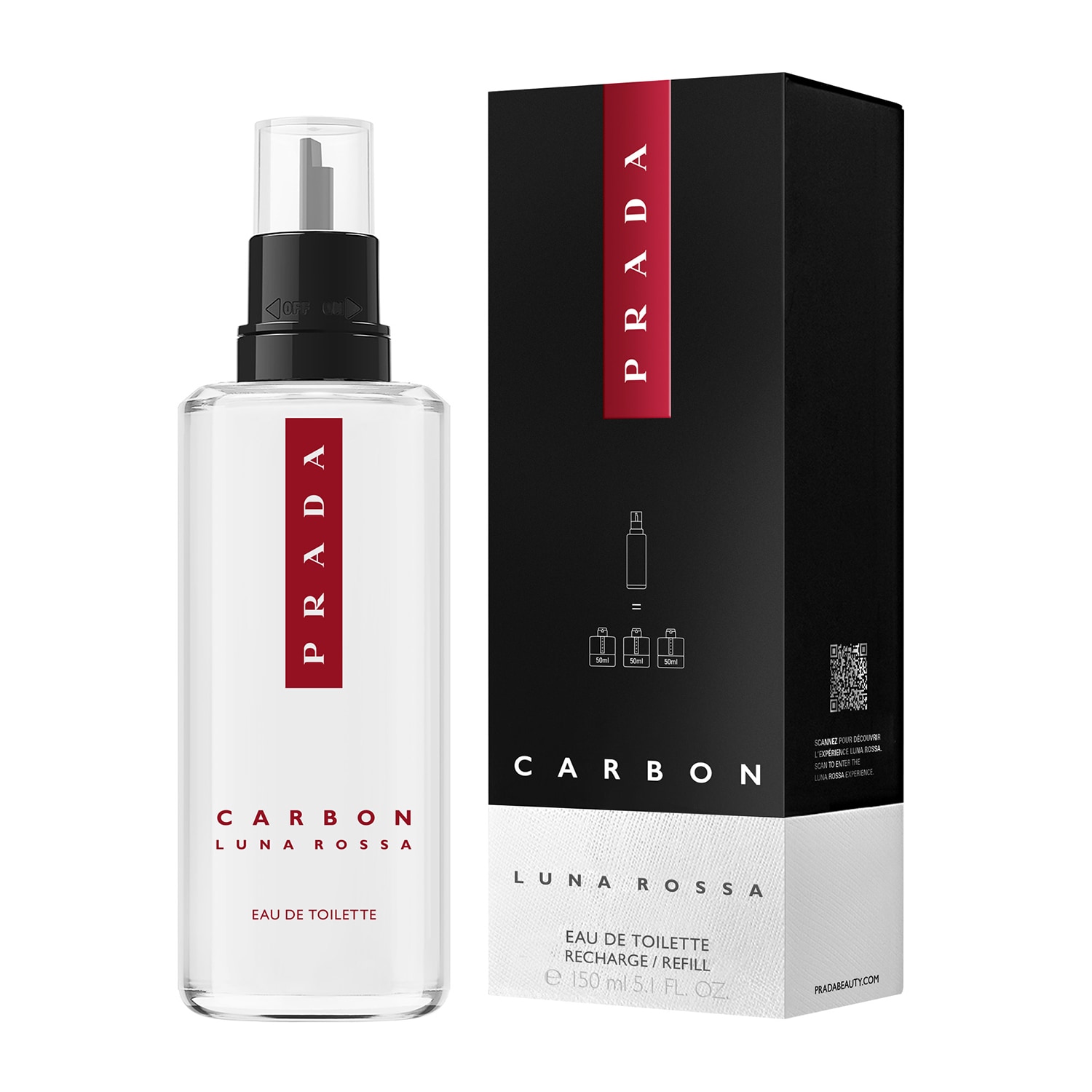 Туалетная вода сменный блок Prada Luna Rossa Carbon Refill — фото 2