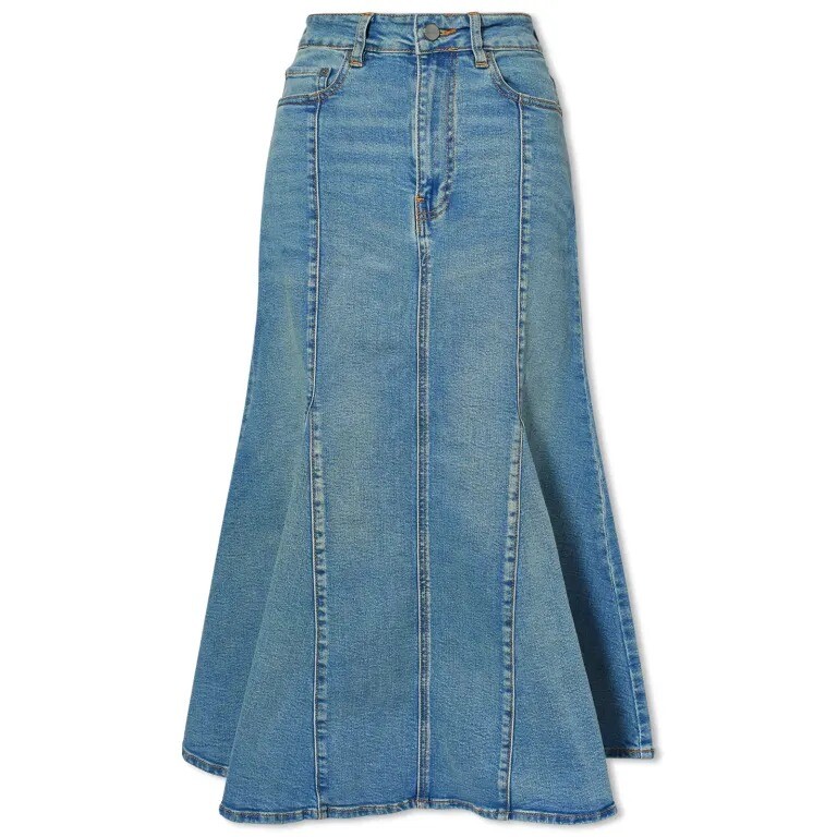

Юбка Ganni Tint Denim Peplum, синий