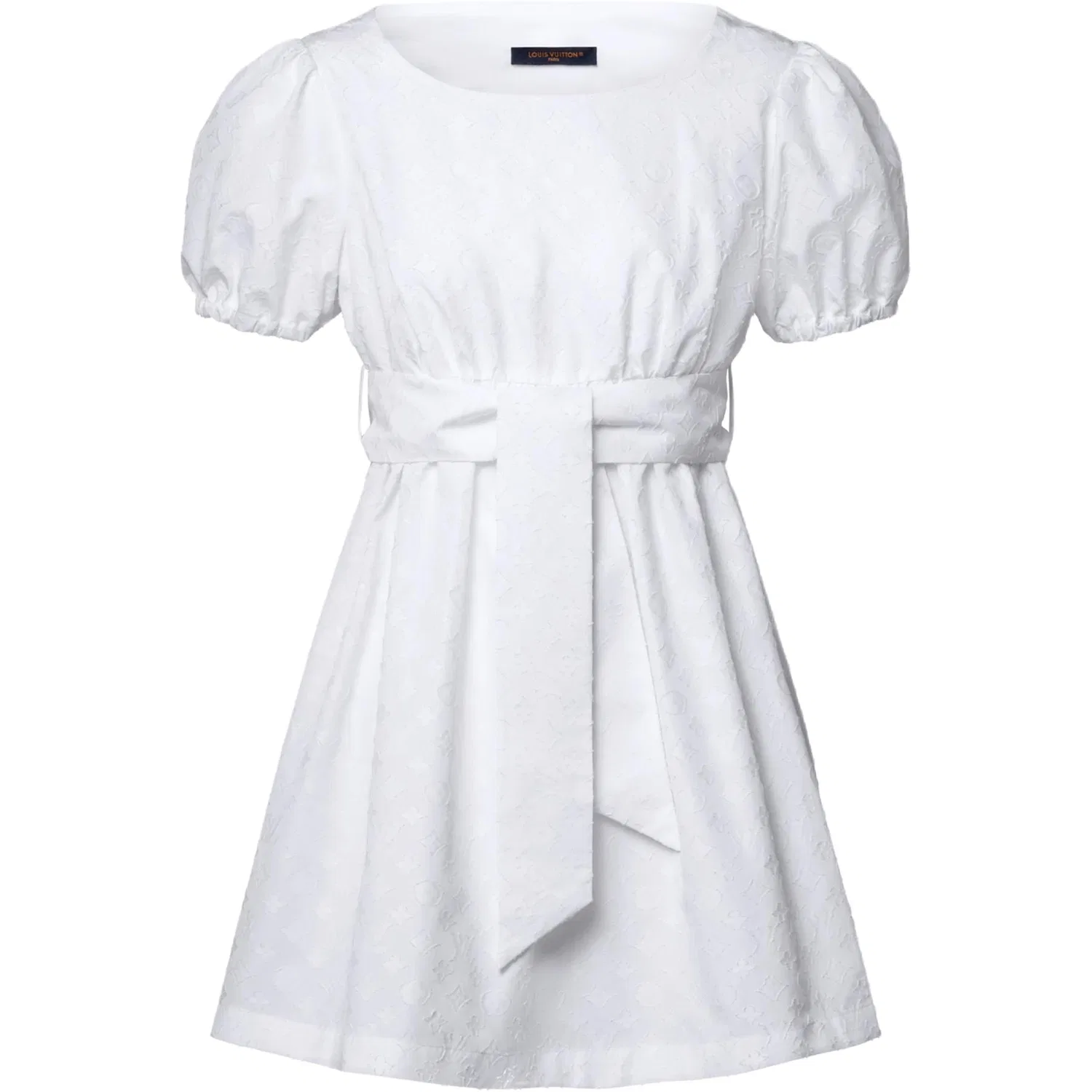 Женское платье-трапеция с коротким рукавом Monogram Short Sleeved Dresses LOUIS VUITTON, White