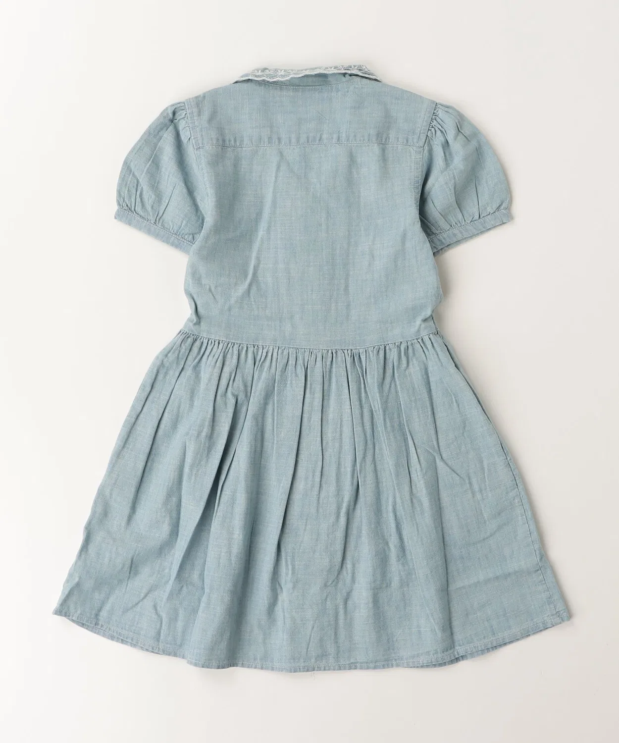 Детское платье-рубашка с длинным рукавомIndigo Cotton Chambray POLO RALPH LAUREN CHILDRENSWEAR, Синий — фото 4