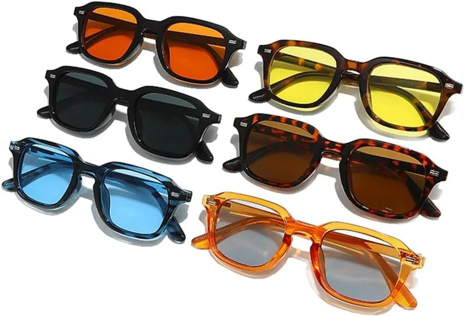 

Солнцезащитные очки конфетных цветов для женщин в стиле панк с заклепками, мужские очки UV400 для активного отдыха, спорта и путешествий UYPTK, Black Orange