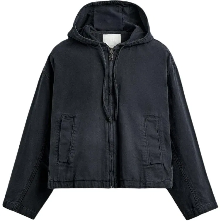 Мужская джинсовая куртка с капюшоном Blue ZARA, Blue