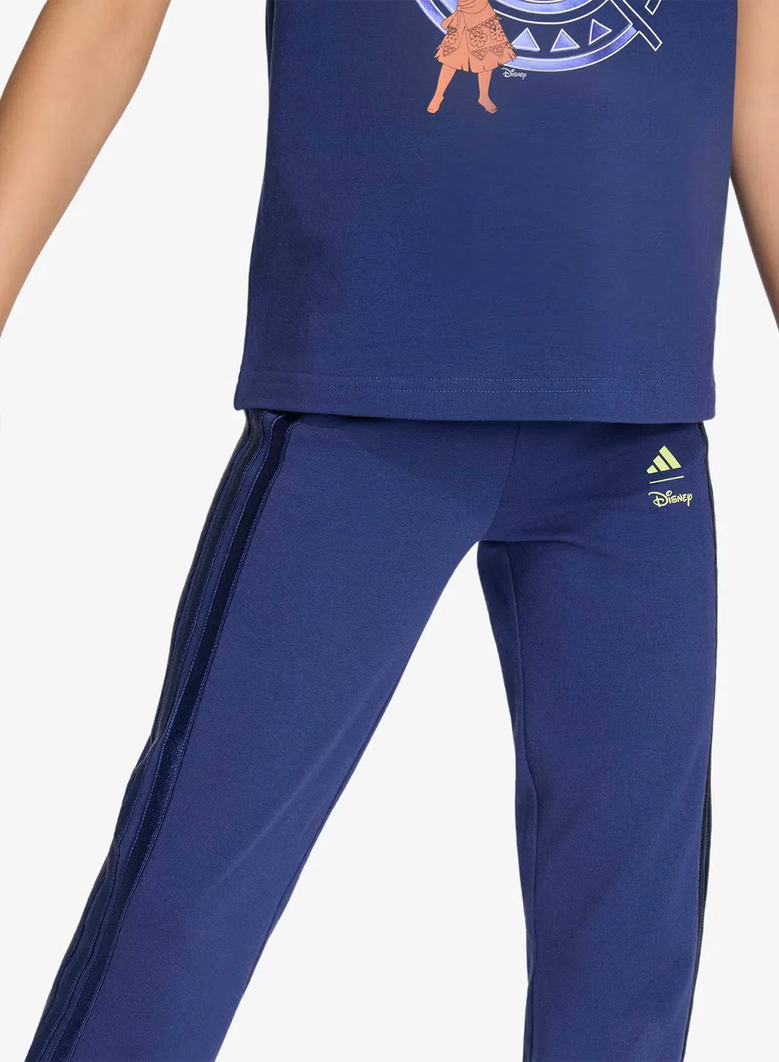 Комплект футболки и леггинсов с принтом Disney Adidas, темно-синий — фото 4