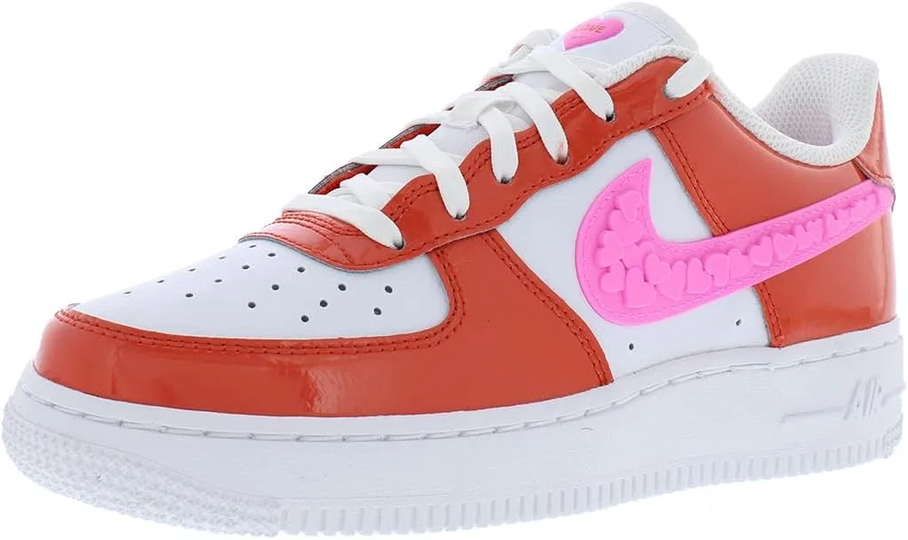Детские кроссовки для девочек Air Force 1 LV8 Nike, Picante Red/Pink/Spell White-Red