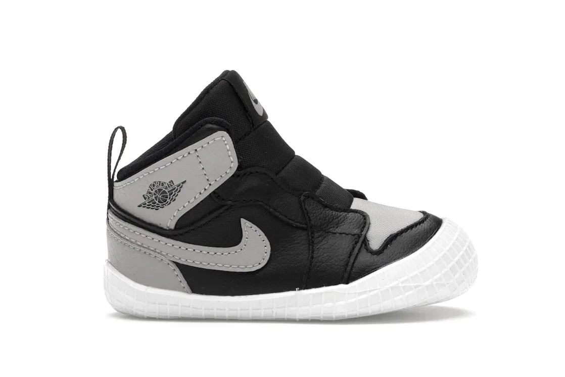 Детские кроссовки-пинетки с мягкой подошвой Jordan 1 Crib Bootie Jordan, Black/White/Medium Grey