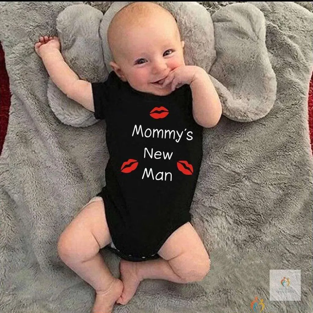 Боди-комбинезон с принтом губ Matching Family Outfits, черный