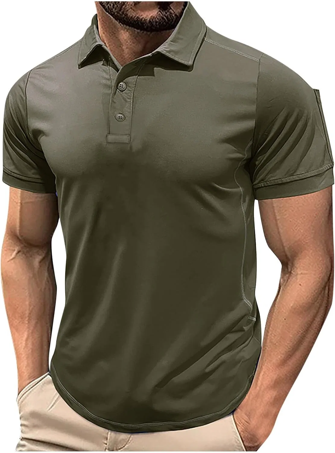 Мужское тактическое поло с коротким рукавом, Army Green