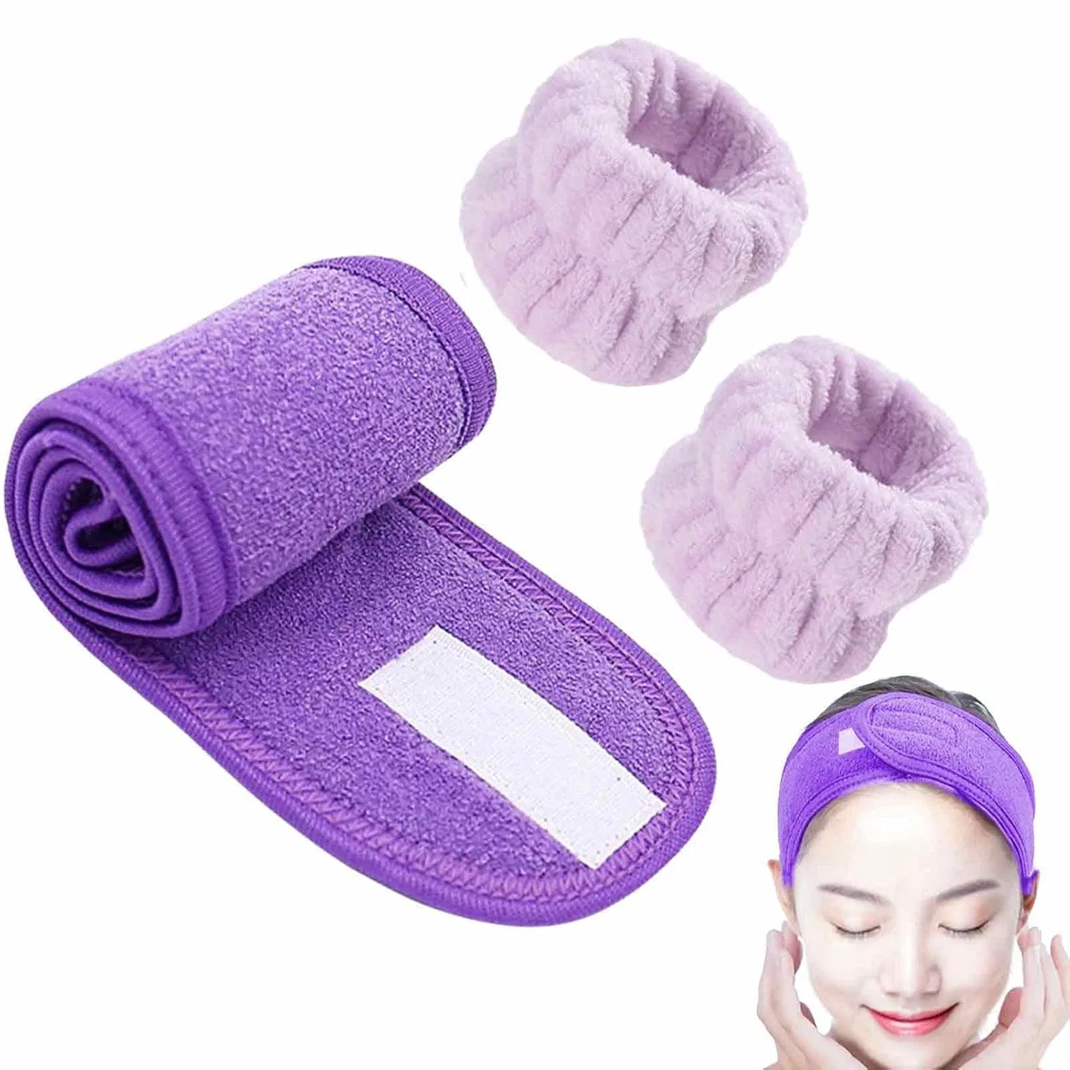 Наручные полотенца для умывания, Fmzrbnih, 1 шт, Purple