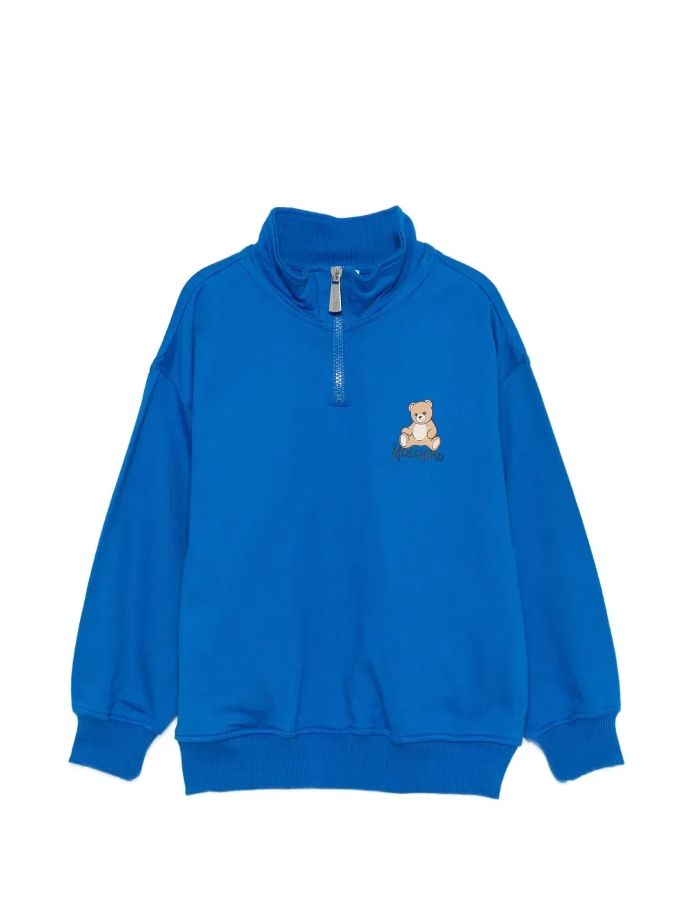 Джемпер на молнии до середины груди Moschino Kids, синий