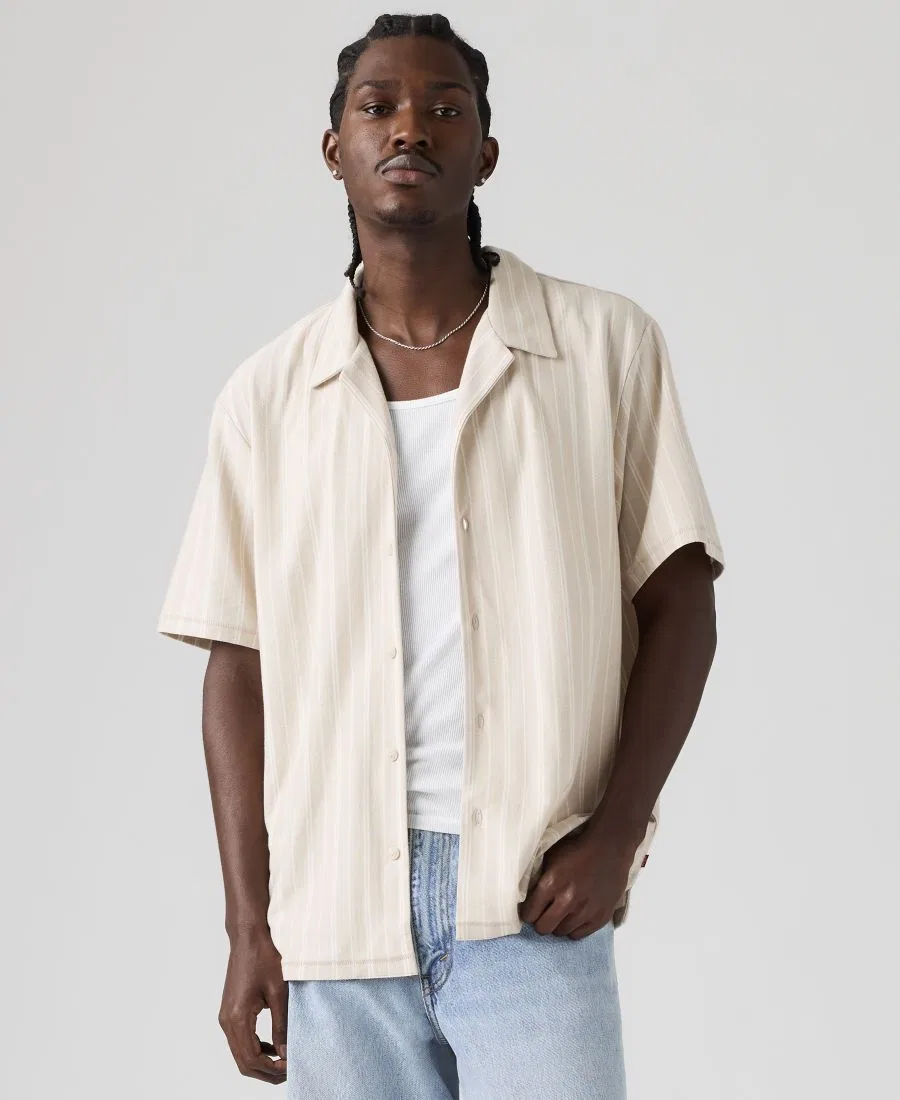 Классическая рубашка с воротником и коротким рукавом Wood Side Camp Levi's, Cream
