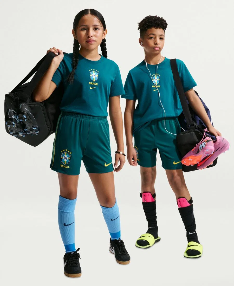 Спортивные шорты с застежкой-молнией и технологией Dri-FIT Nike Brazil Academy Pro, Teal Green