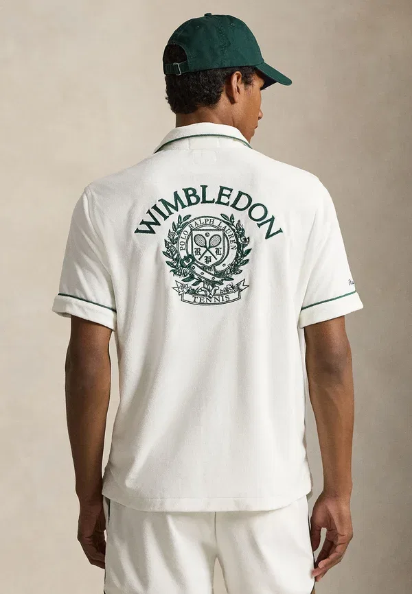 Рубашка с принтом Wimbledon classic fit camp shirt Polo Ralph Lauren, белый — фото 3