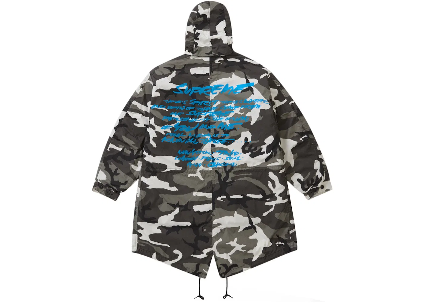Мужская куртка-парка с камуфляжным принтом Fishtail Parka Supreme, Snow Camo — фото 3
