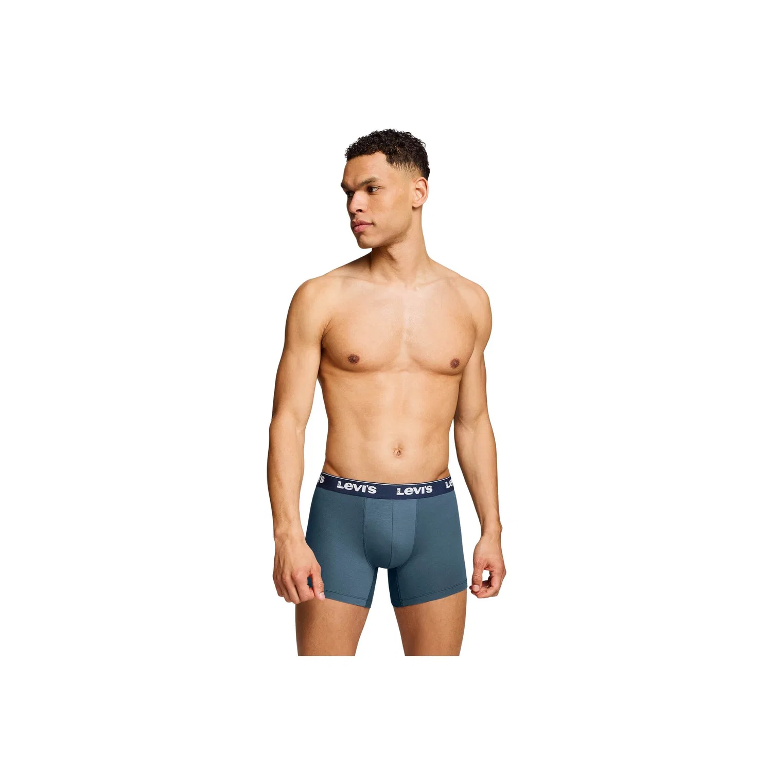 Мужские боксеры 3 шт. Repeat Logo Boxer Brief Levi's, Dark Blue — фото 3