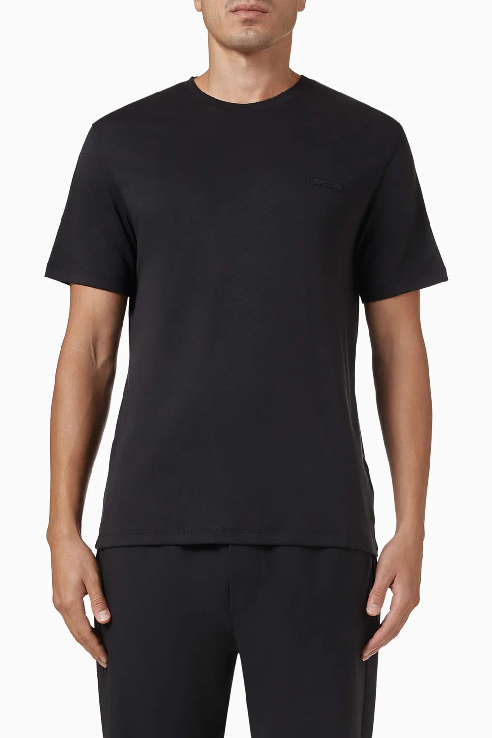Футболка с коротким рукавом Logo Slim-fit Calvin Klein, черный