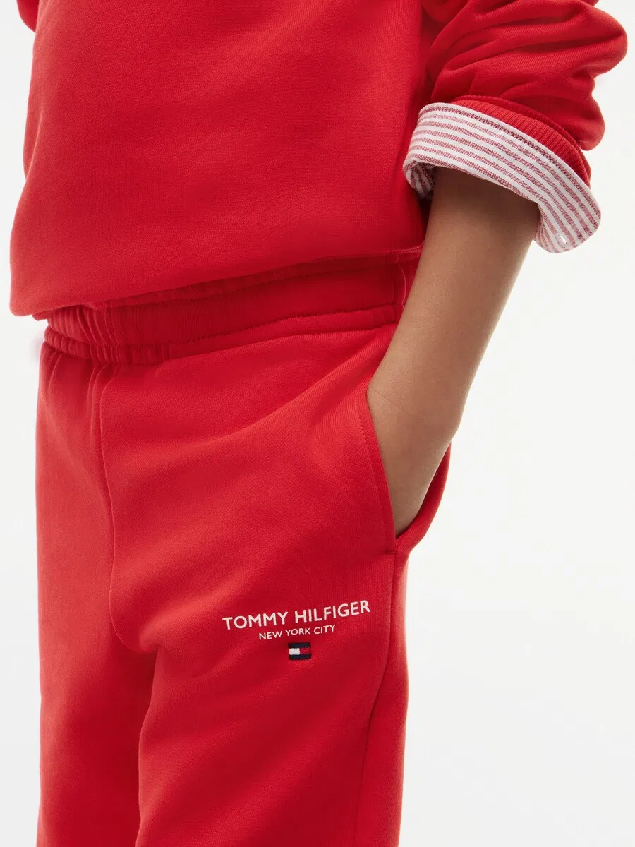Брюки TOMMY HILFIGER Regular 'ESSENTIAL' красного цвета — фото 3