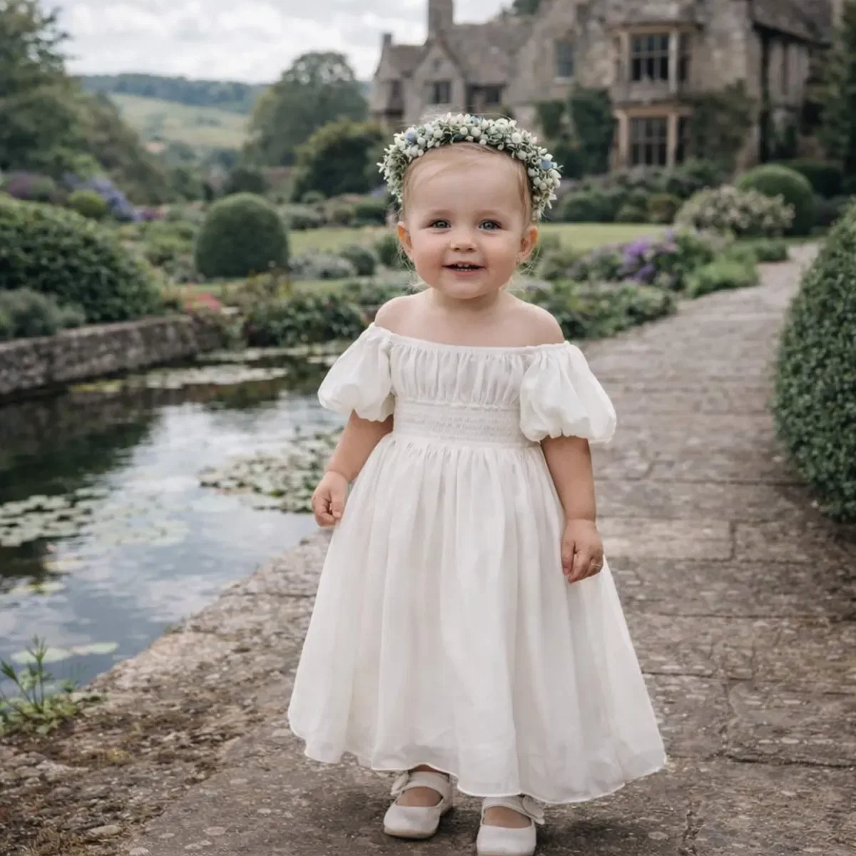 Платье Raye Uk Flower Girl Boutique, White
