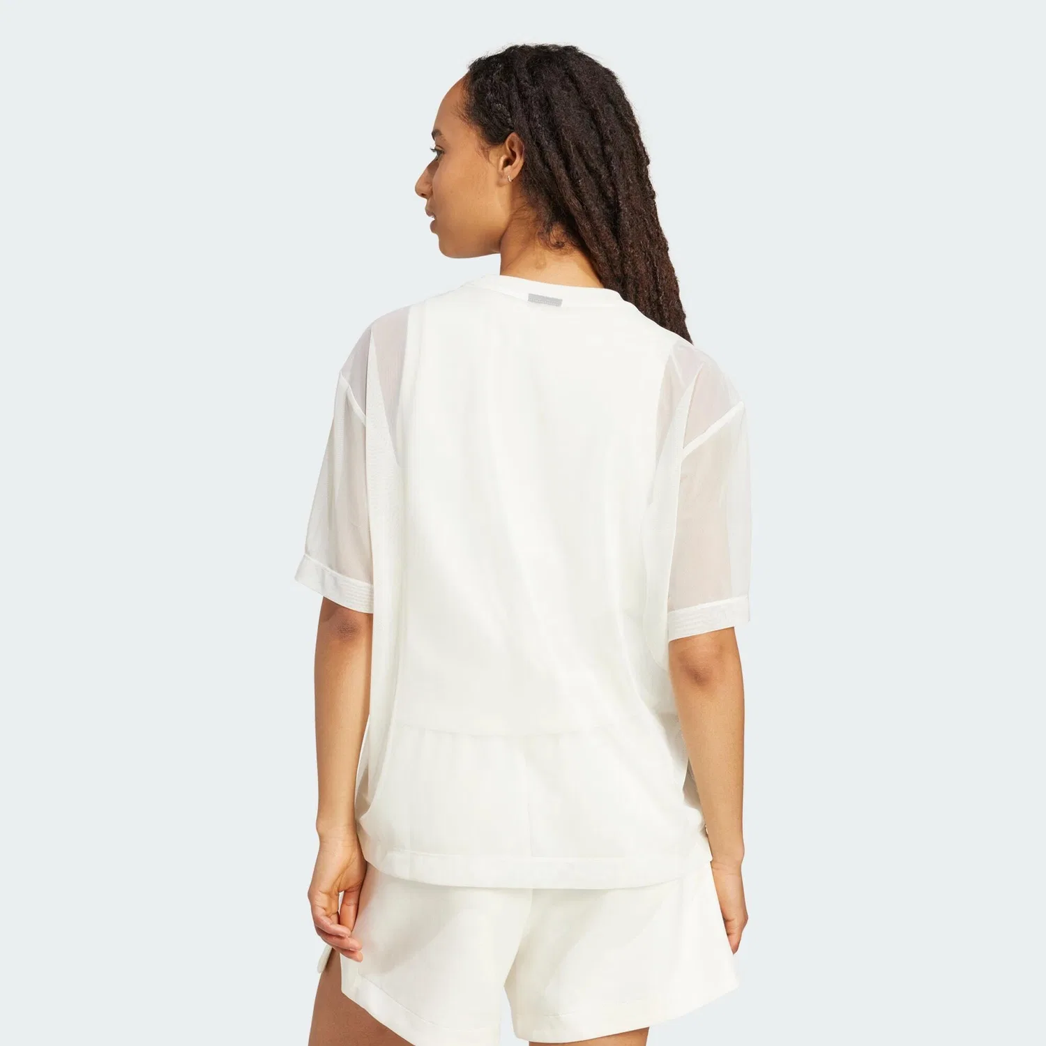 Мужская футболка из стрейч-сетки Soft Lux Mesh T-Shirt Adidas, Cremefarben — фото 3
