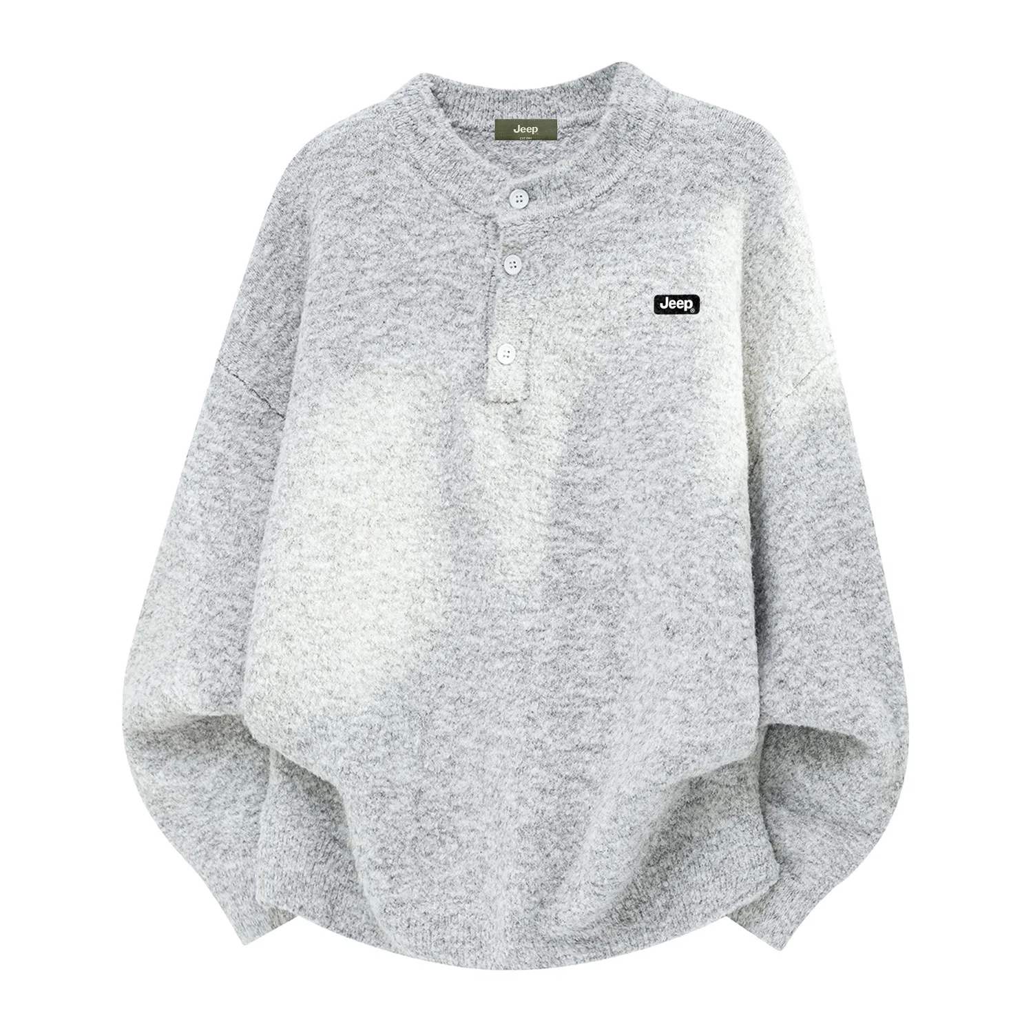 Свитер детский с воротником Henry Collar Jeep, Light Heather Gray