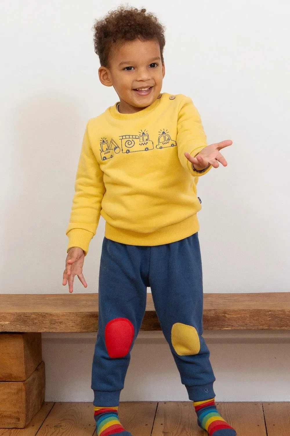Детский свитшот Happy Helpers Kite, Yellow — фото 3