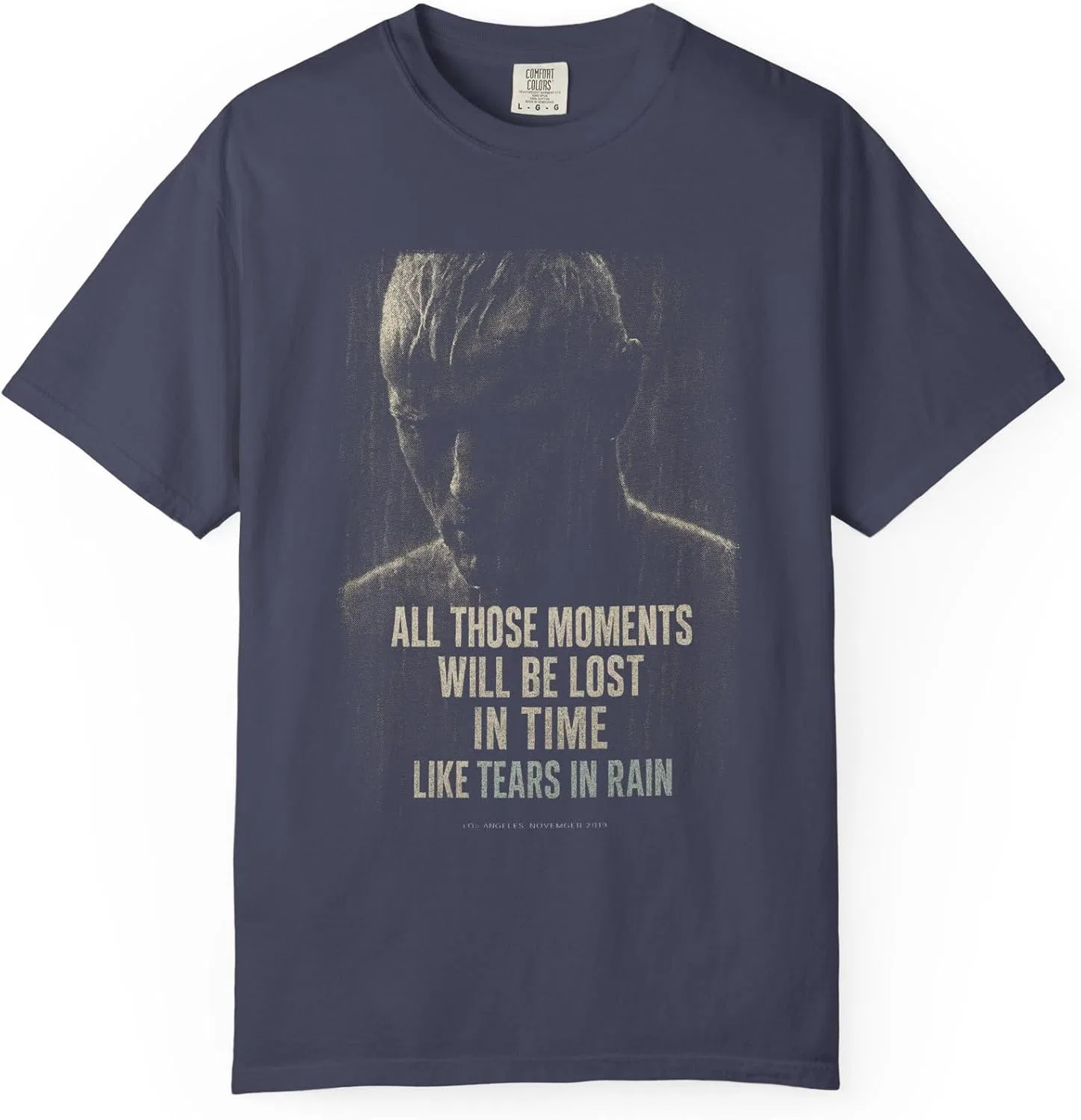 Футболка с принтом Blade Runner Roy Batty Comfort Colors, Denim