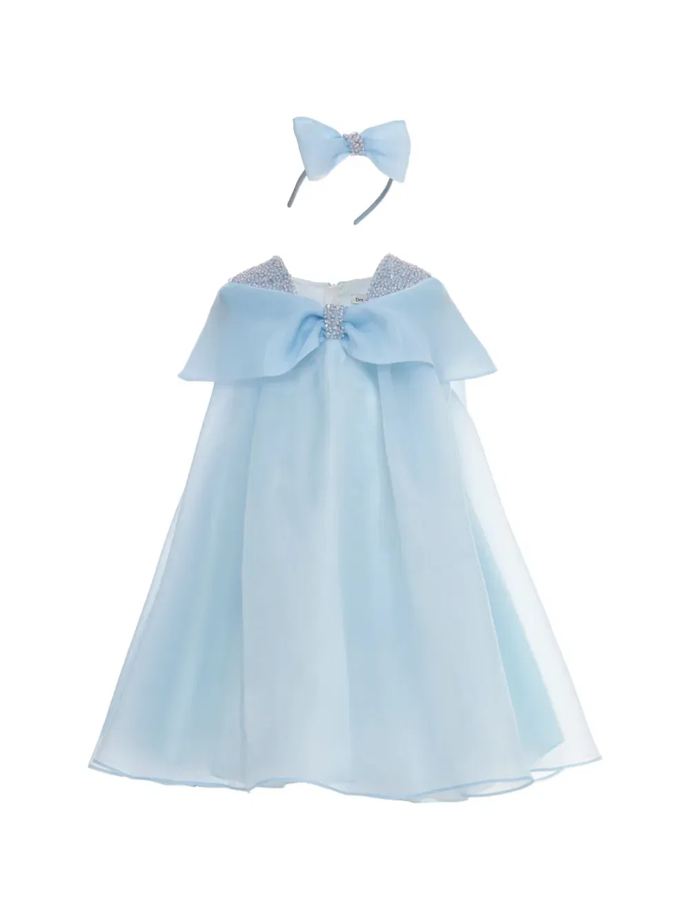 Комплект платья, расшитого бисером Dress & Fleur, синий