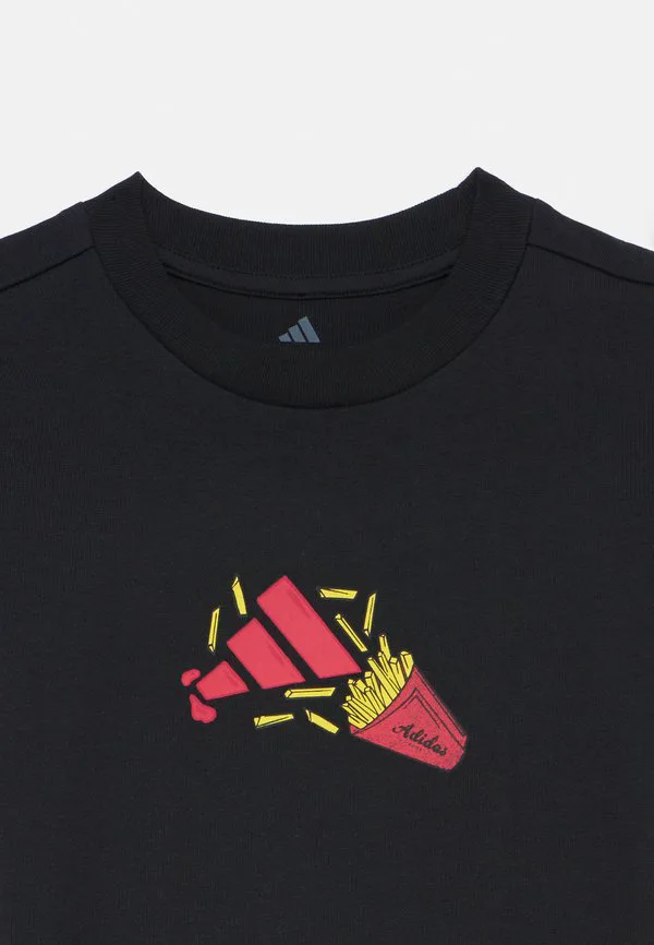 Футболка унисекс с графическим принтом в виде упаковки продуктов. Adidas Performance, Black — фото 3