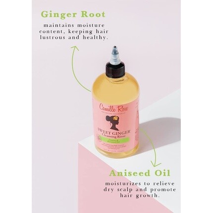 Camille Rose Sweet Ginger Очищающий ополаскиватель 355 мл с касторовым маслом — фото 2