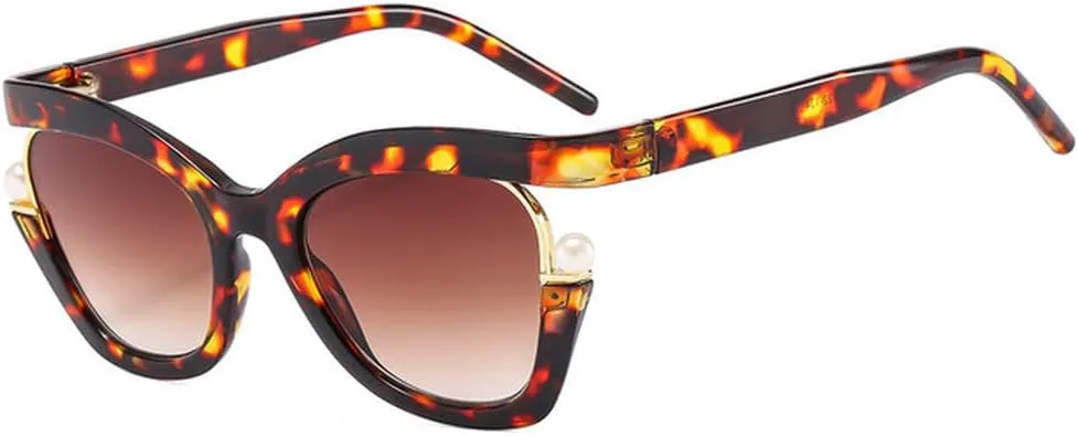 

Женские солнцезащитные очки «кошачий глаз» с перламутровым блеском, роскошные женские солнцезащитные очки, летние очки с защитой от УФ-излучения UV400 TVTBBVV, Orange