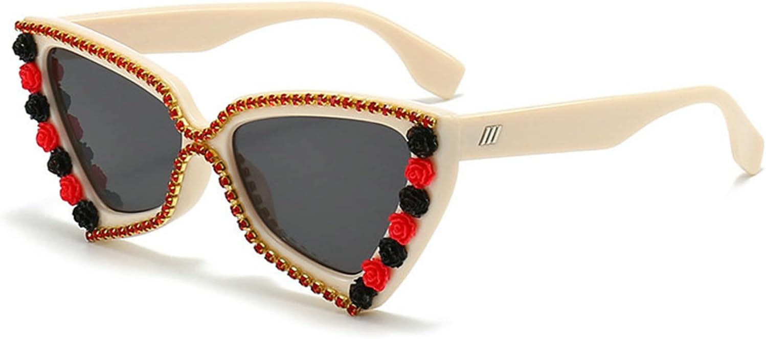 

Willochra — большие квадратные женские солнцезащитные очки со стразами, очки «кошачий глаз» с бриллиантами, хрустальная оправа, очки для костюмированной вечеринки, Brown Black