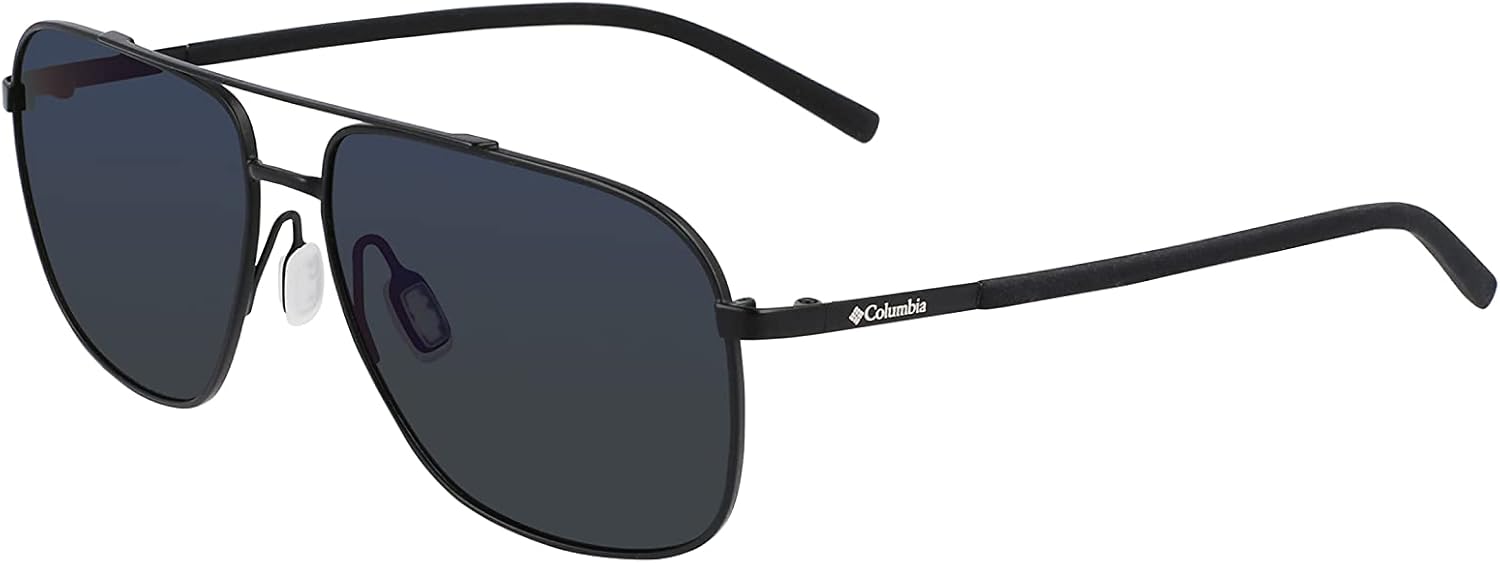 

Columbia мужские солнцезащитные очки Mist Trail Pilot, Matte Black/Blue Mirror Lens