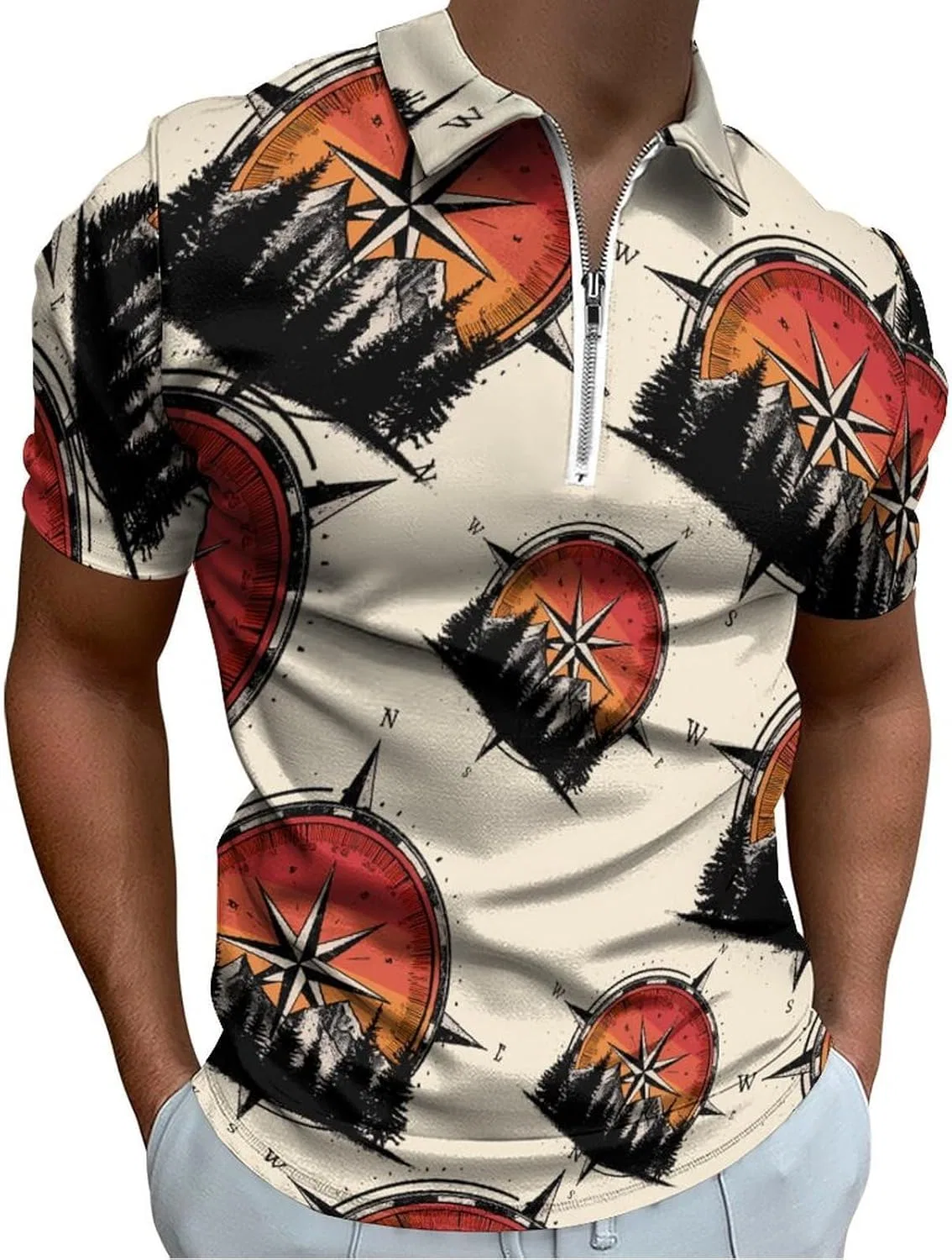 Мужское поло с коротким рукавом, принт, Active Shirts & Tees