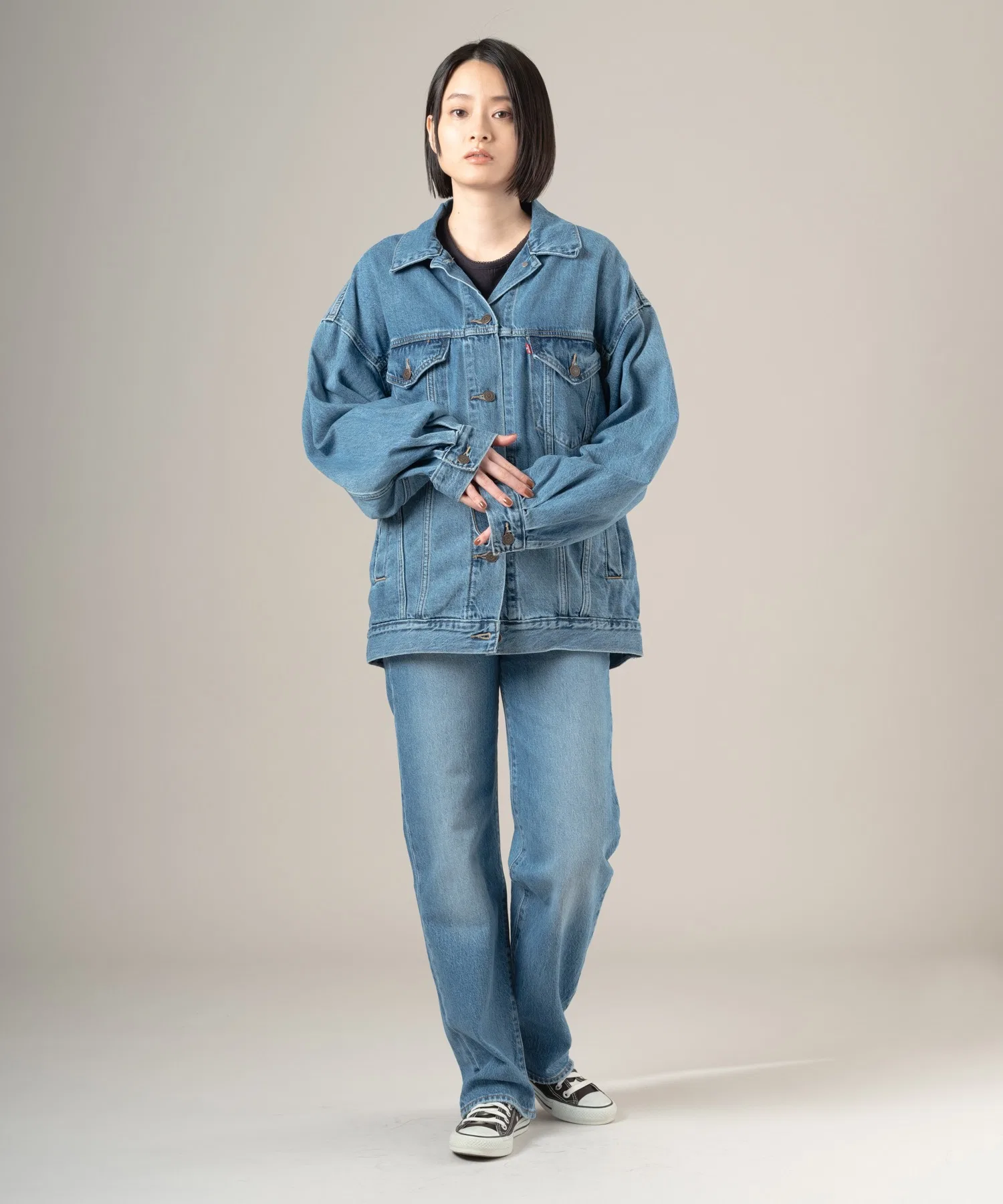 Джинсы Levi's RIBCAGE Straight Jeans, цвет Medium Indigo. — фото 4