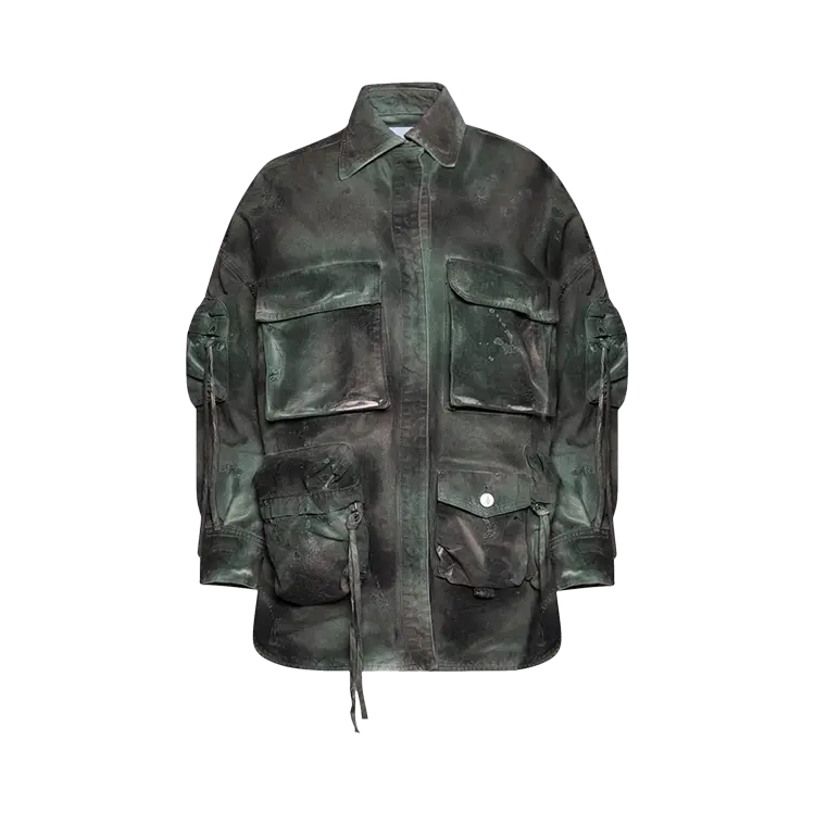 

Шорты The Attico Fern Coat 'Stained Green Camo', зеленый