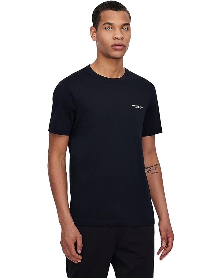 

Футболка Armani Exchange Milano/New York Logo, темно-синий