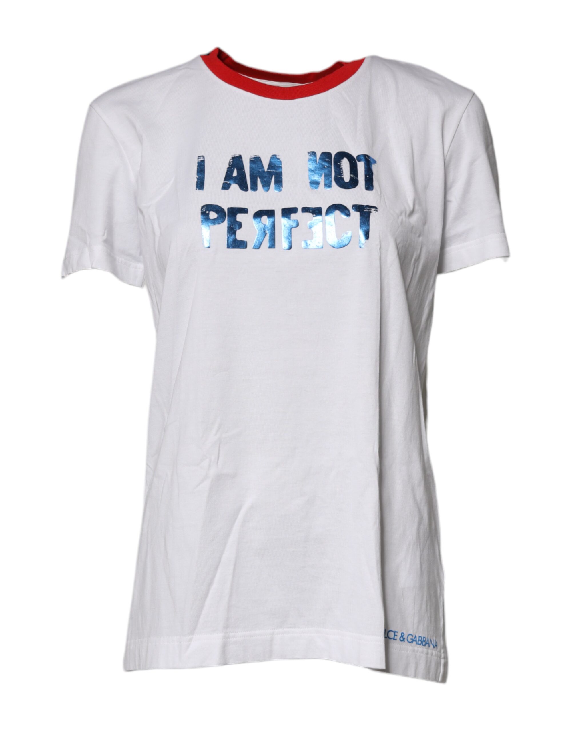 

Белая хлопковая футболка с круглым вырезом и графическим принтом Dolce & Gabbana