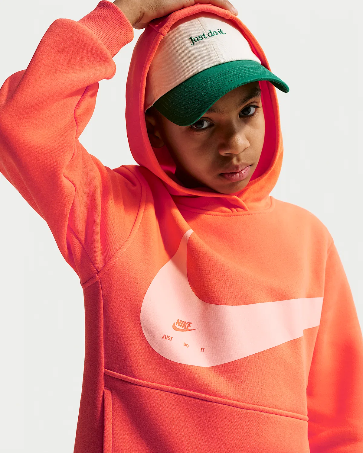 Детская худи Nike Sportswear Club, Turf Orange/Arctic Orange — фото 3