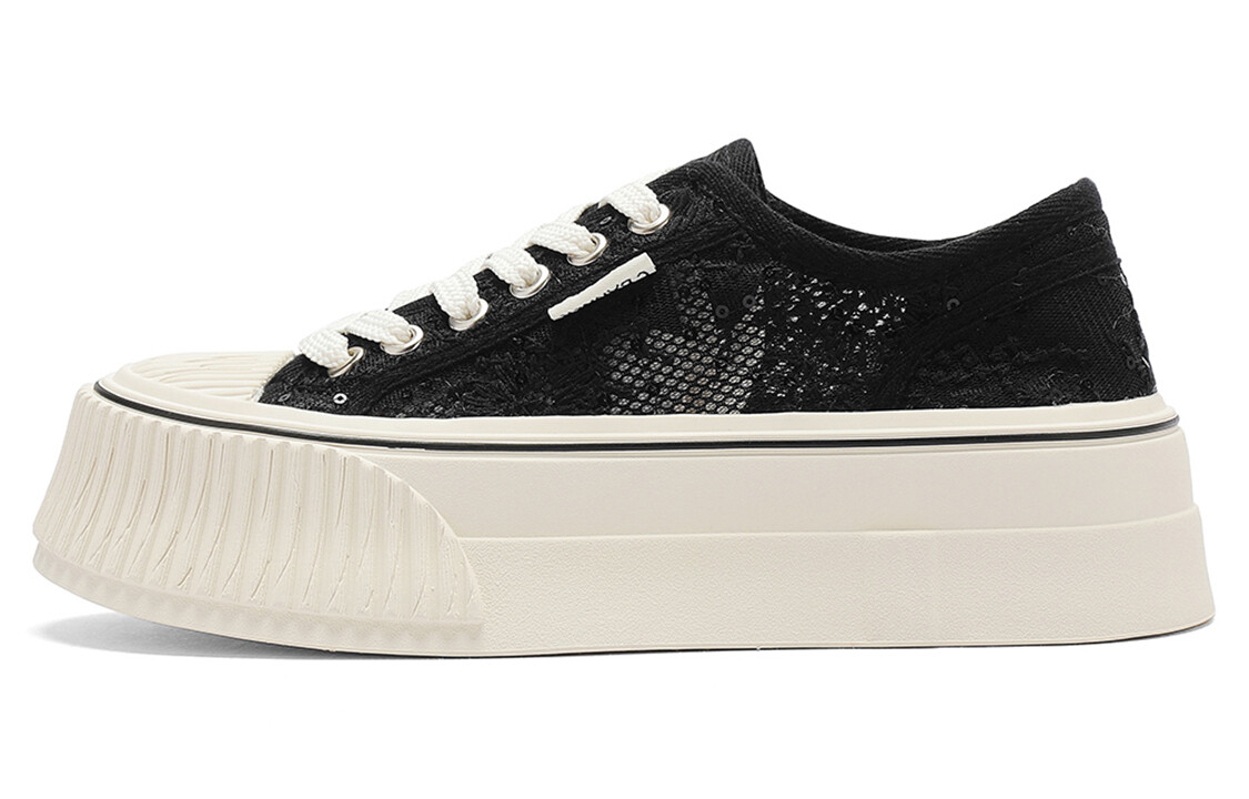 

Кроссовки CВ°BANNER Skateboard Shoes Women's Low-Top Black, Черный, Кроссовки CВ°BANNER Skateboard Shoes Women's Low-Top Black