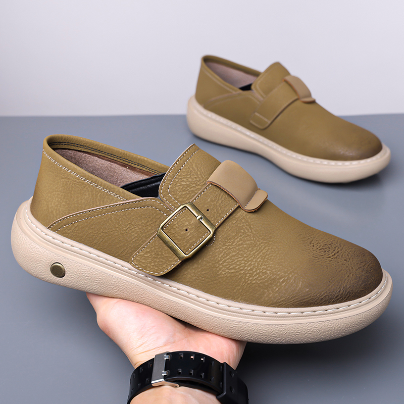 Мужские повседневные туфли Low top EGCHI, хаки — фото 4