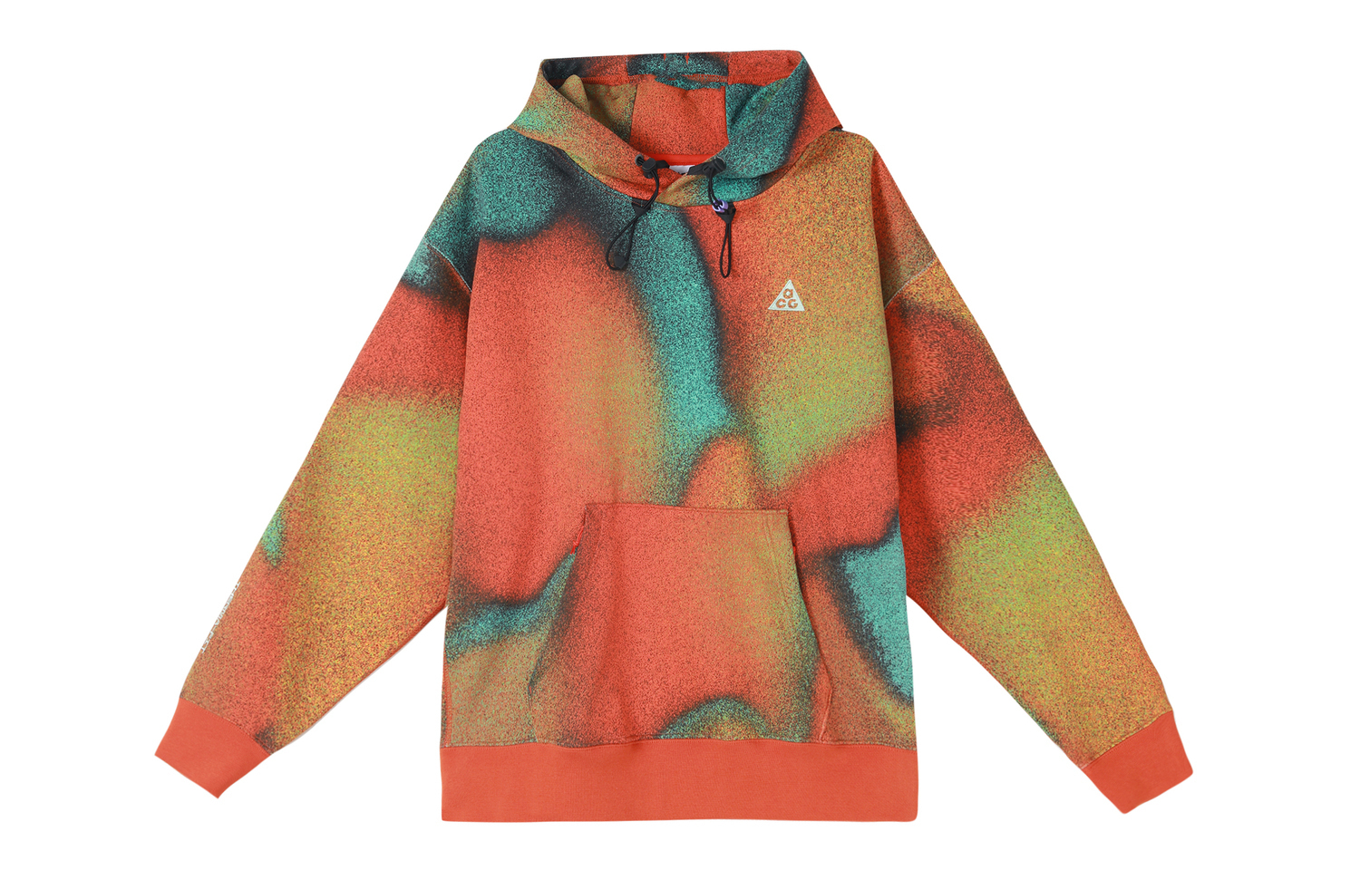 Унисекс толстовка ACG THERMA-FIT Nike оранжево-зеленая — фото 2