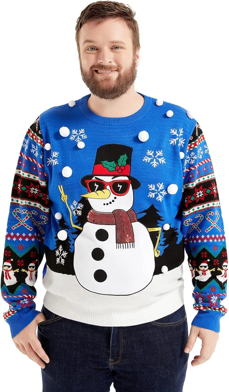 

Мужской свитер Ugly Christmas с Сантой и оленями OFF THE RACK