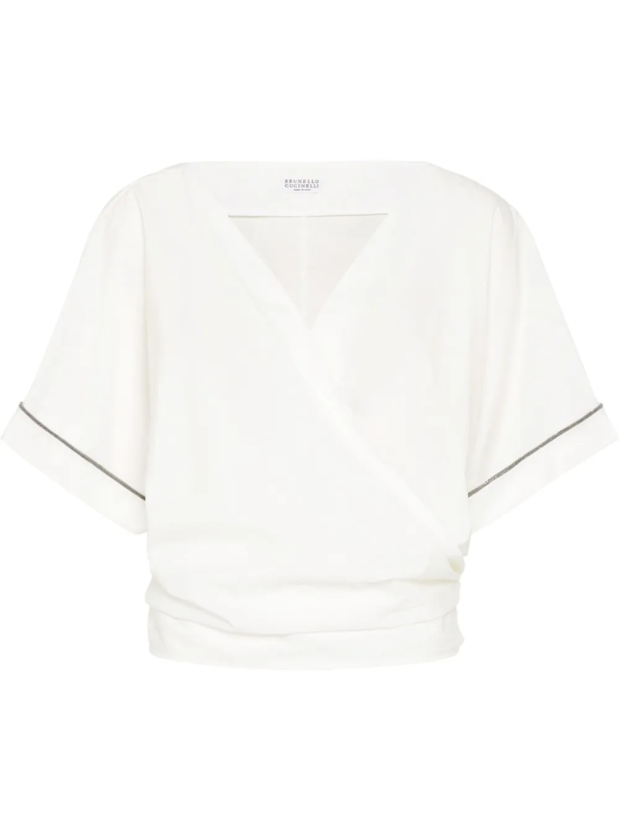 

Brunello Cucinelli блузка с декором Monili, белый